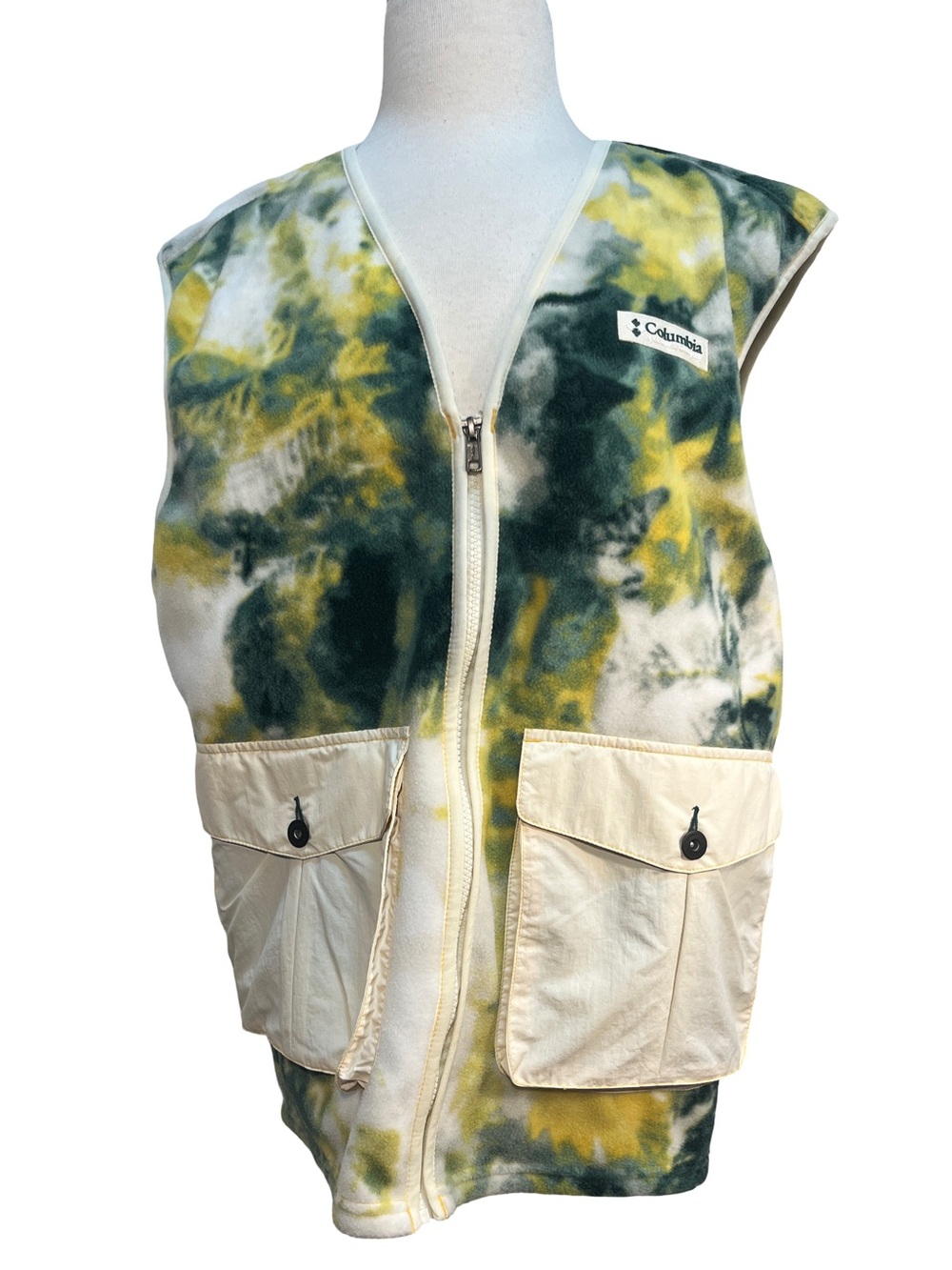 NWOT Columbia Heritage Fleece Utility Vest Men’s M Abstract Gorpcore
